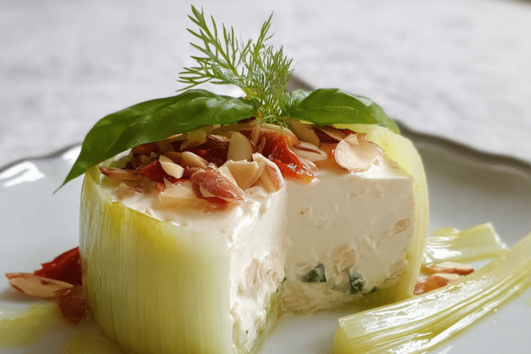 Mousse chèvre  habit  poireau