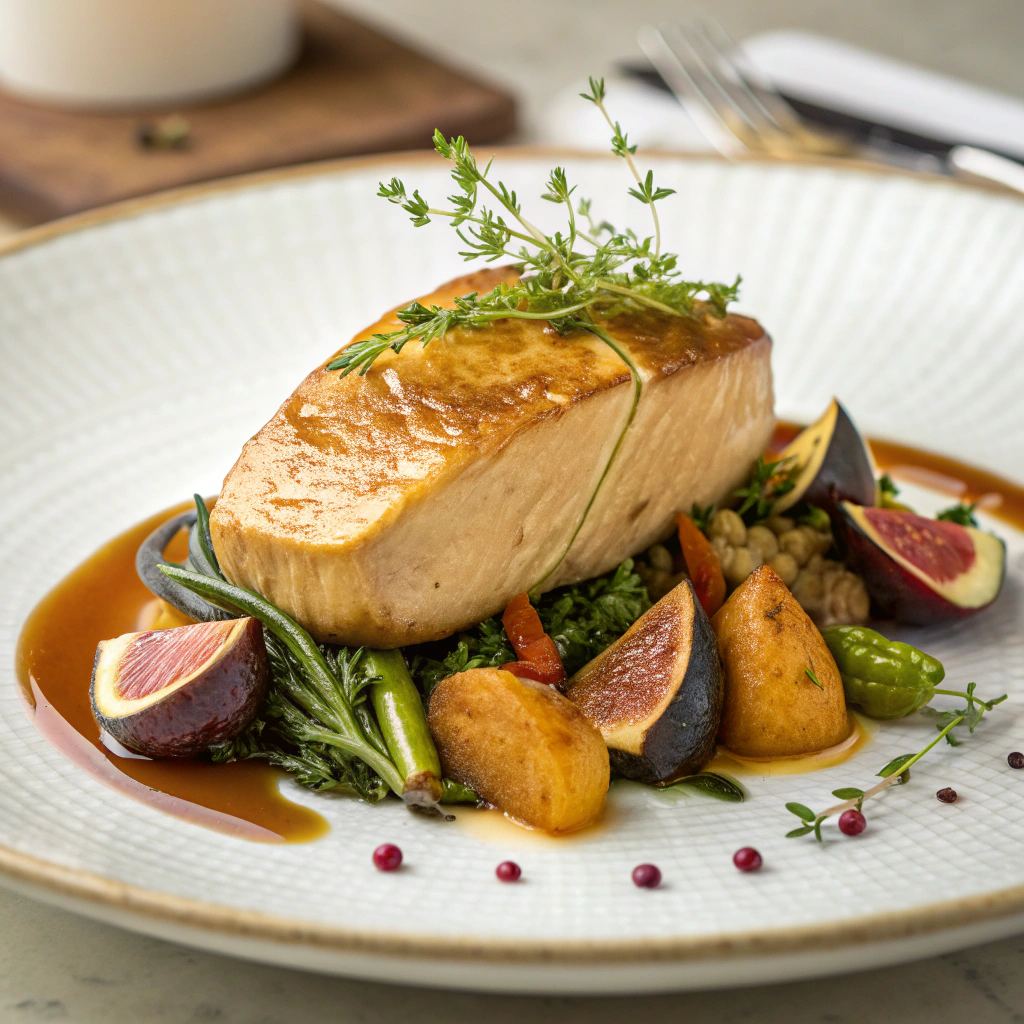 foie gras sous vide Serving