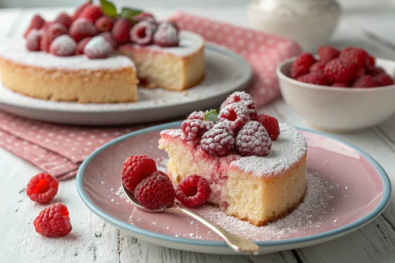 gâteau léger framboises featured image