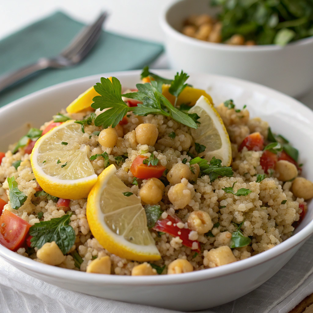 salade boulgour pois chiches Serving