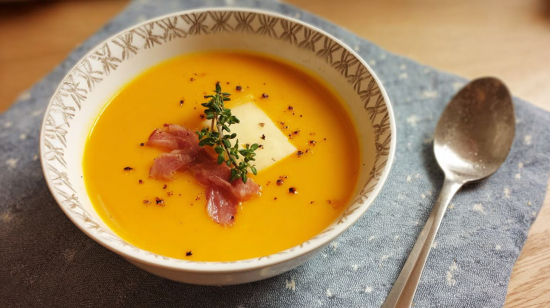 velouté butternut bacon comté