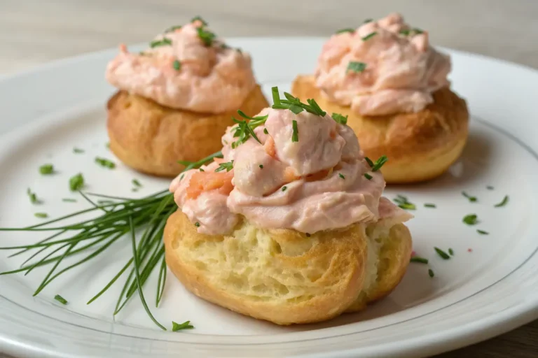 Gougères à la mousse de saumon