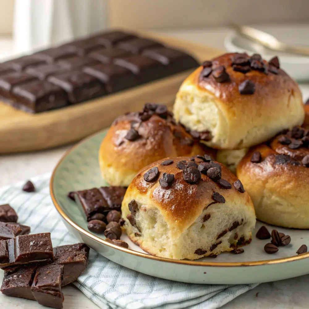 Pains au lait et pépites de chocolat