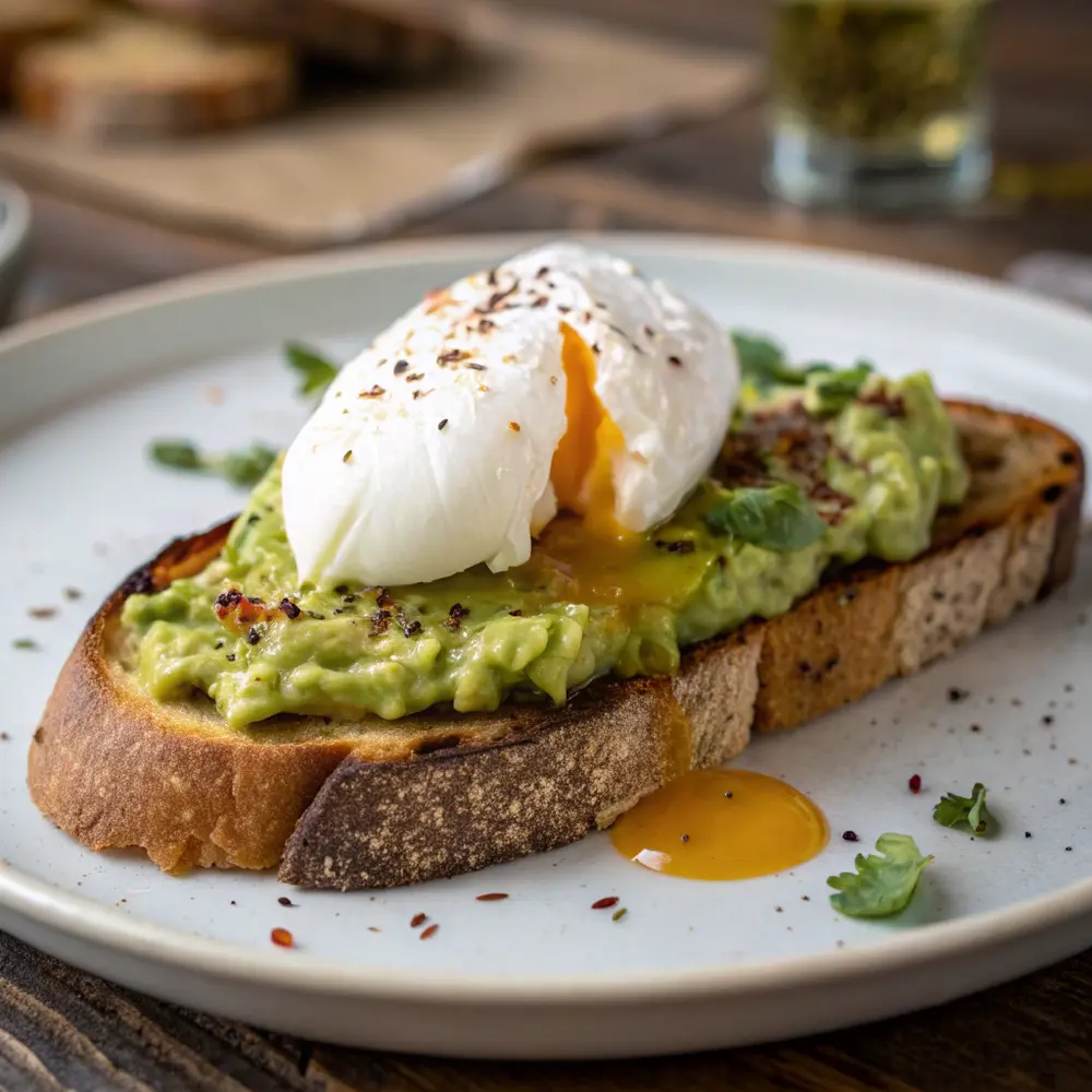 Avocado toast et œuf mollet