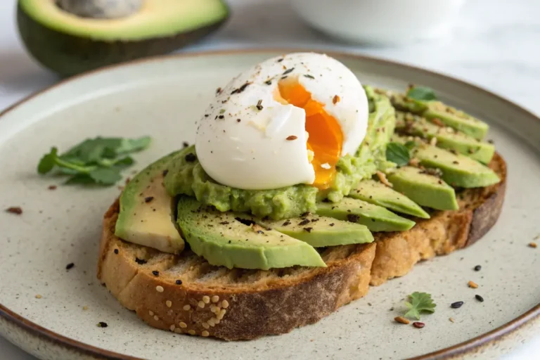 Avocado toast et œuf mollet