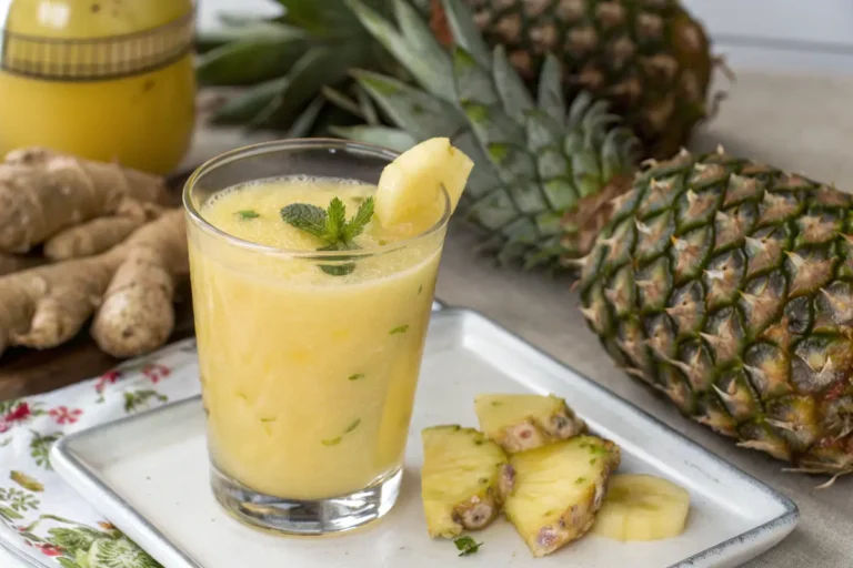 Jus ananas gingembre au Thermomix : prêt en seulement 15 minutes