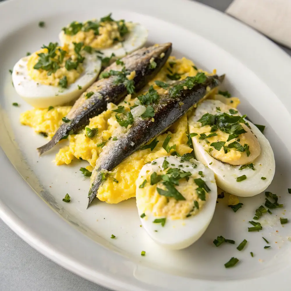 Menu petit prix - Œufs mimosa aux sardines