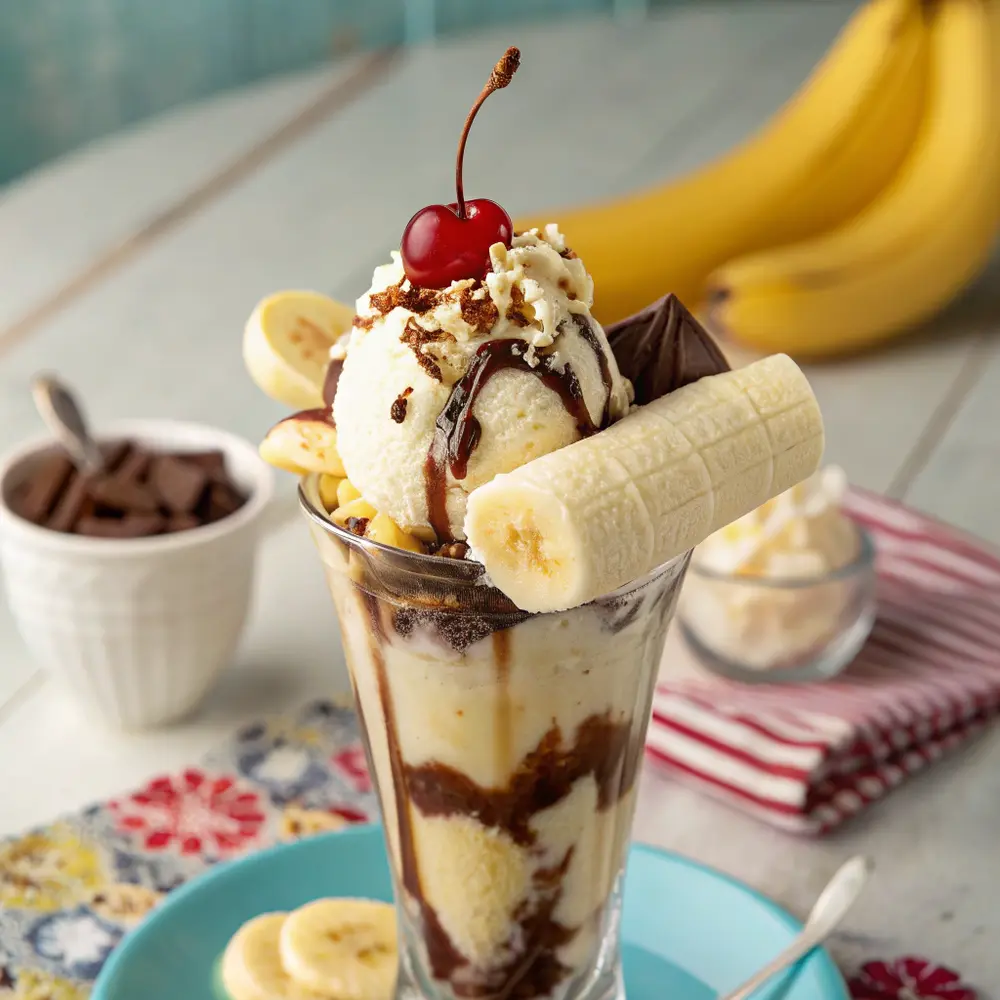 Milkshake banana split