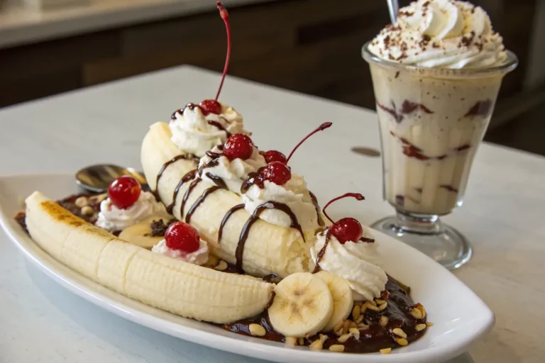 Milkshake banana split