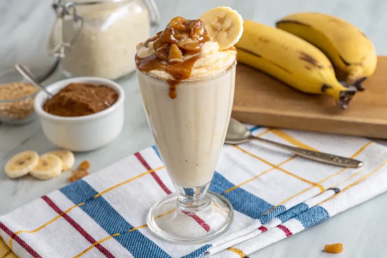 Milkshake banane-confiture de lait