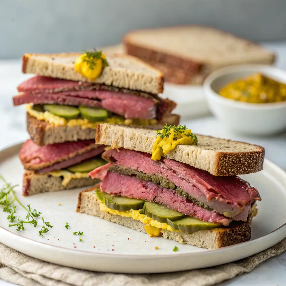 Sandwichs au bœuf façon pastrami