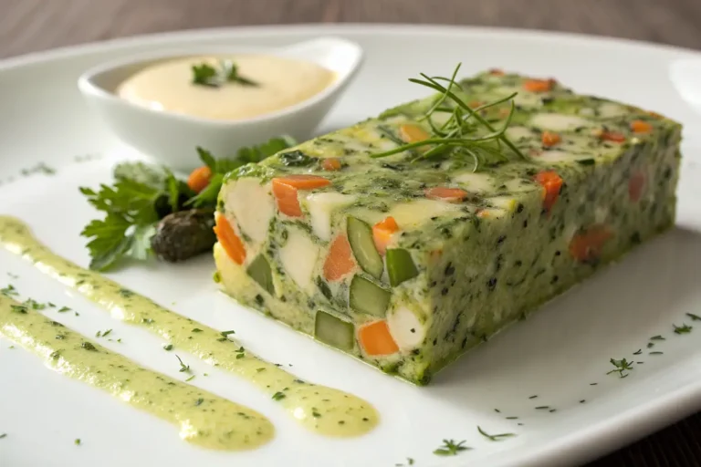 Terrine de légumes de printemps émulsion de cerfeuil : prête en 155 minutes