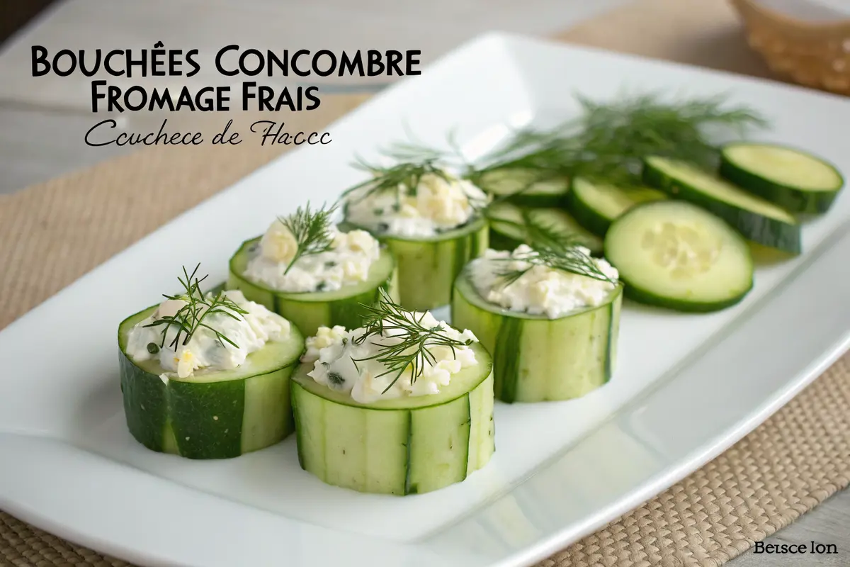 bouchées concombre fromage frais