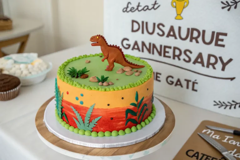 gâteau dinosaure anniversaire