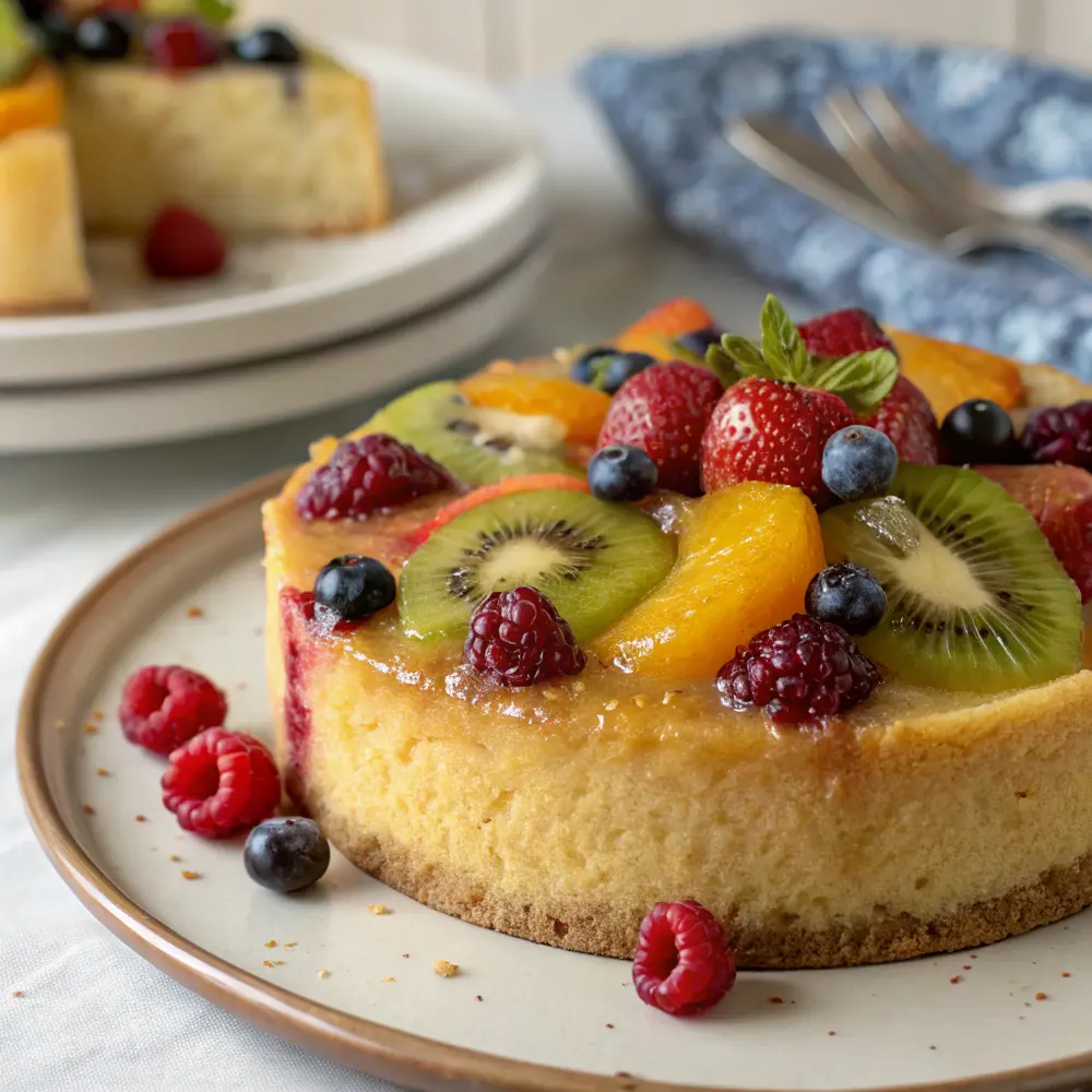 gâteau semoule aux fruits