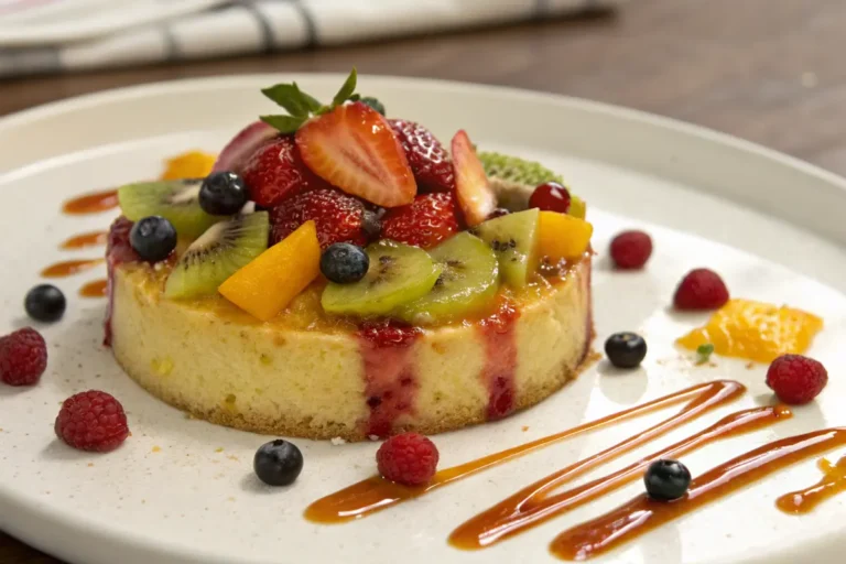 gâteau semoule aux fruits