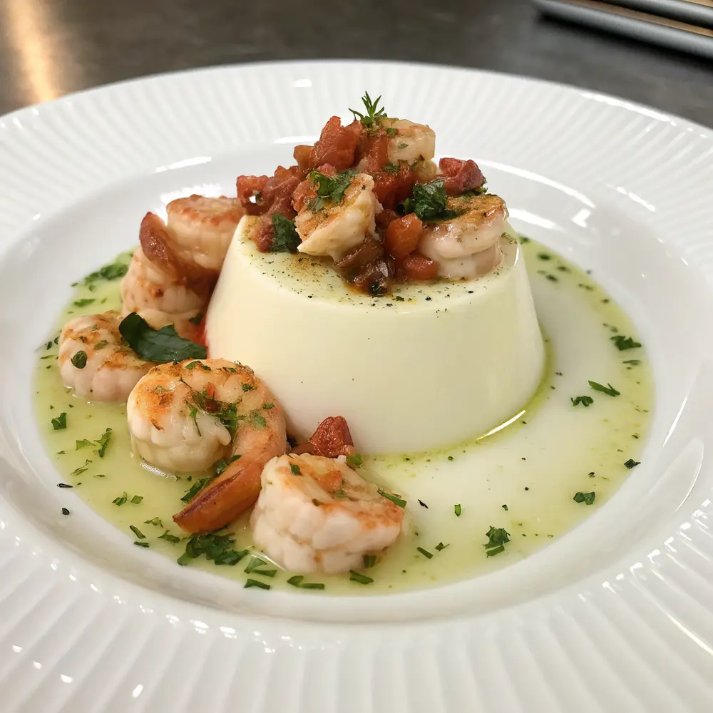 pannacotta crevettes épices