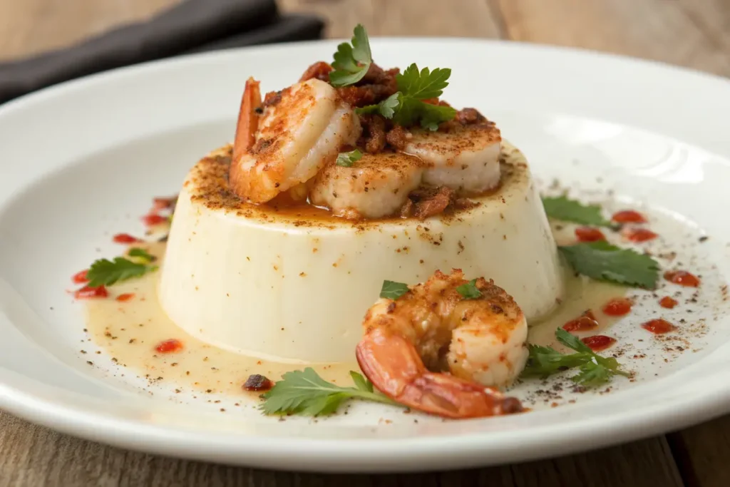pannacotta crevettes épices
