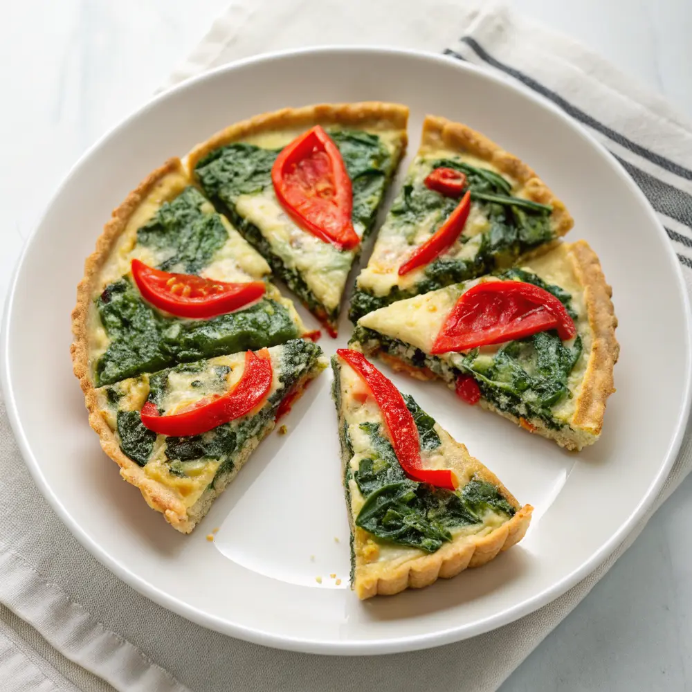 quiche épinards poivron rouge facile