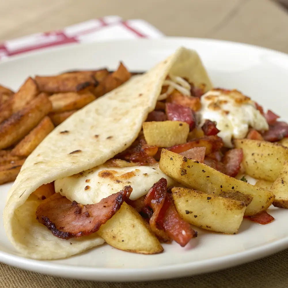 tortilla pommes de terre bacon mozzarella