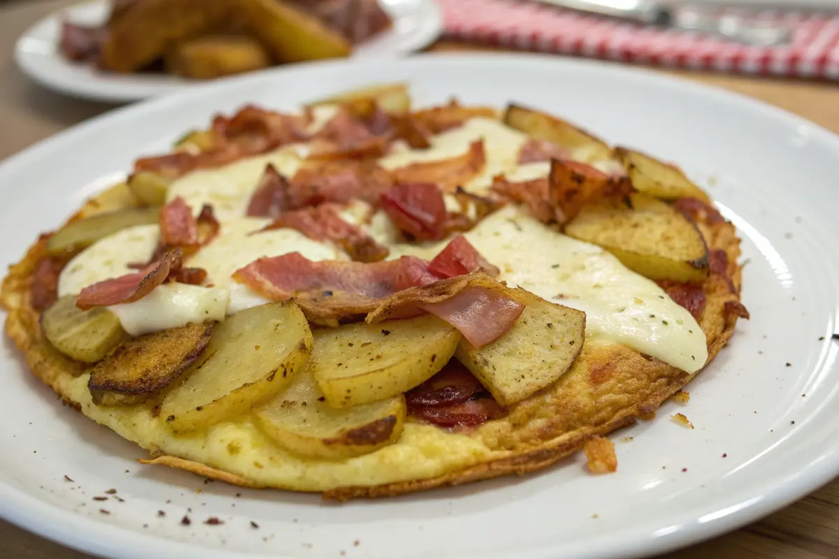 tortilla pommes de terre bacon mozzarella