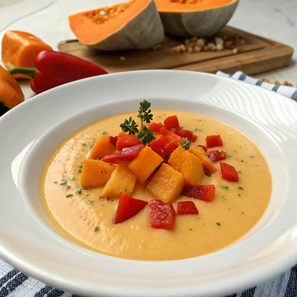 velouté butternut poivron rouge