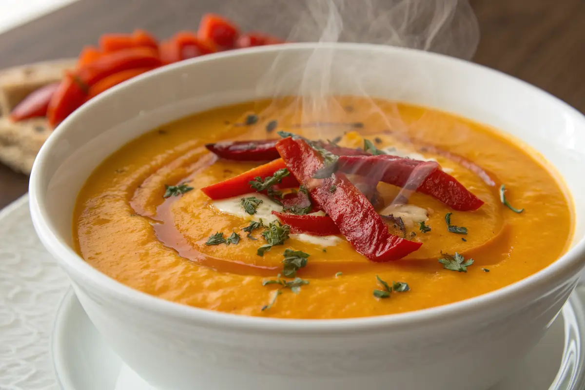 velouté butternut poivron rouge