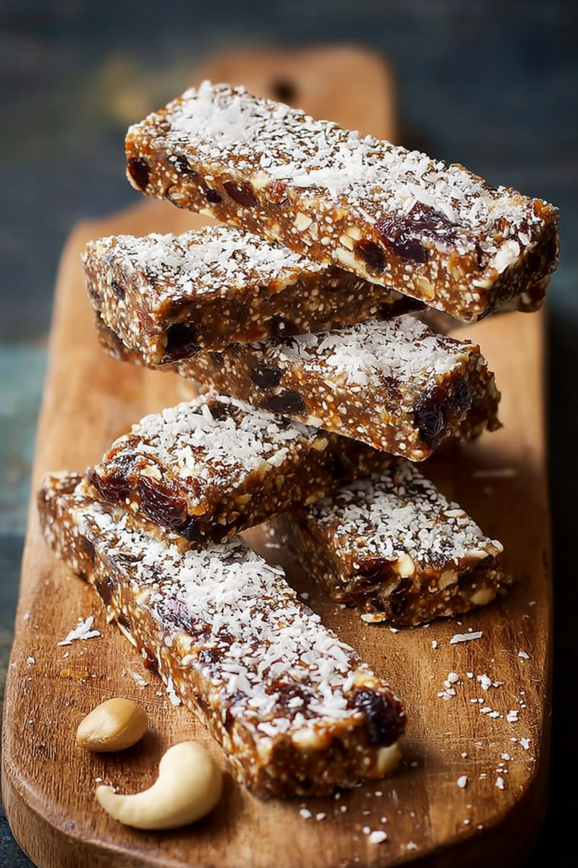 barres énergétiques noix cajou dattes