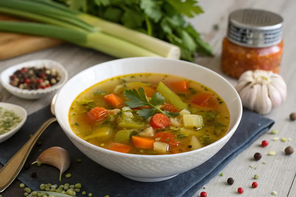 bouillon légumes parfumé