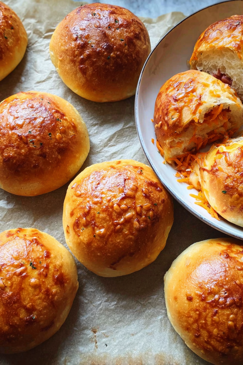 buns jambon fromage carottes râpées