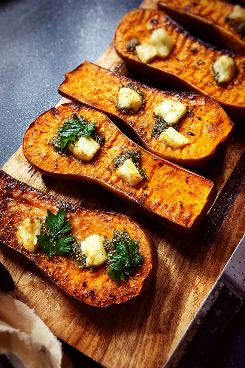 courges butternut rôties quinoa fromage