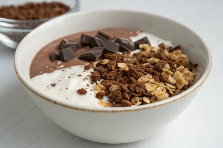 crème chocolat lait coco granola