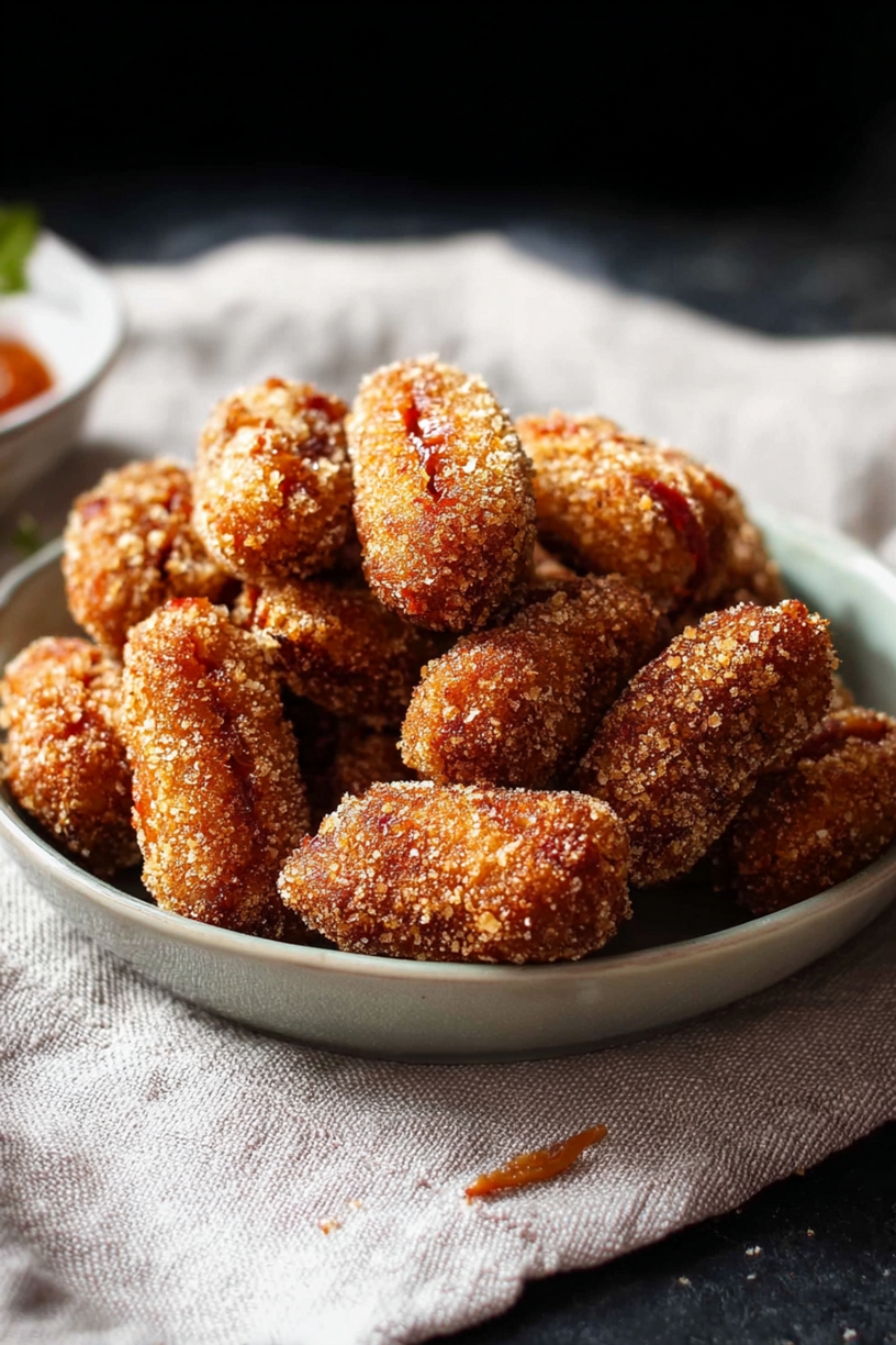 croquettes poivron piquillo oignons caramélisés