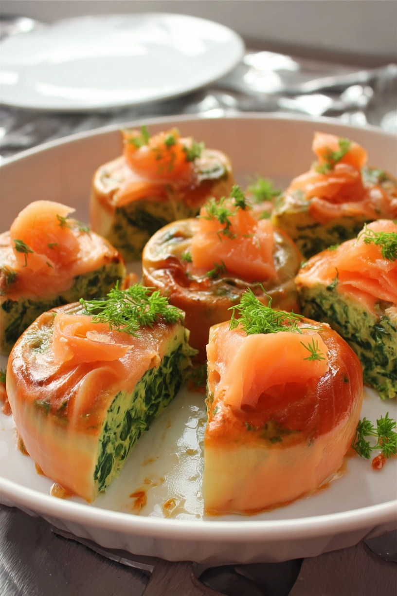 dariole saumon fumé épinards frais