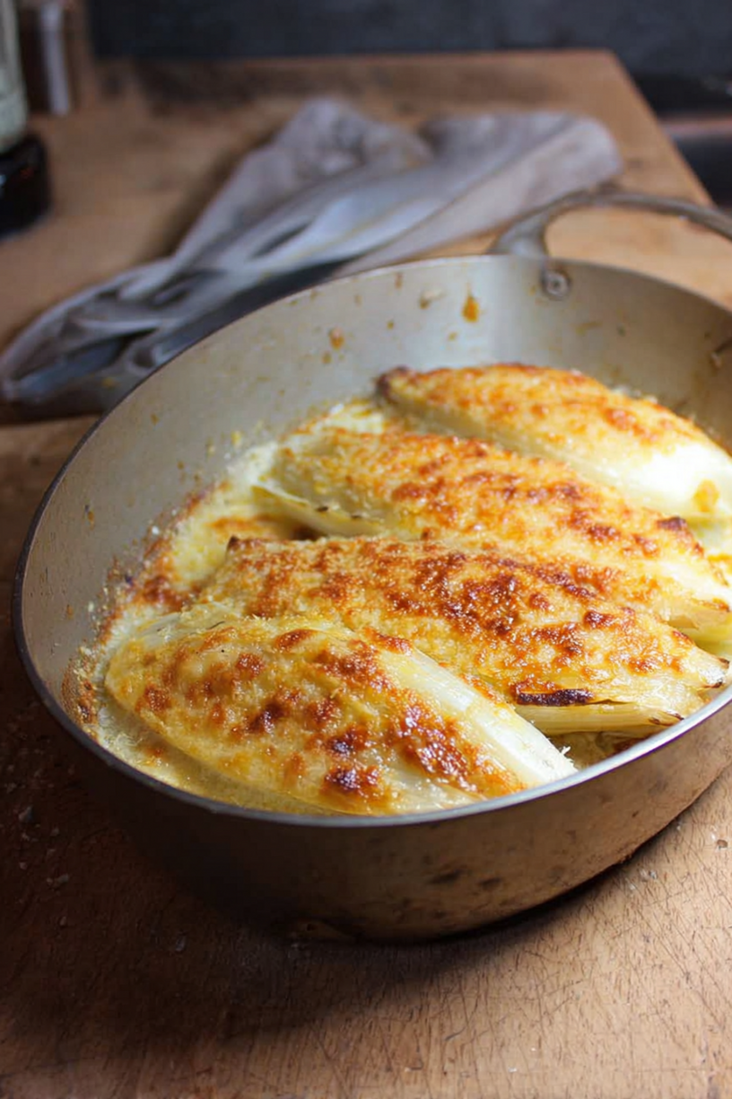 endives braisées gratinées parmesan