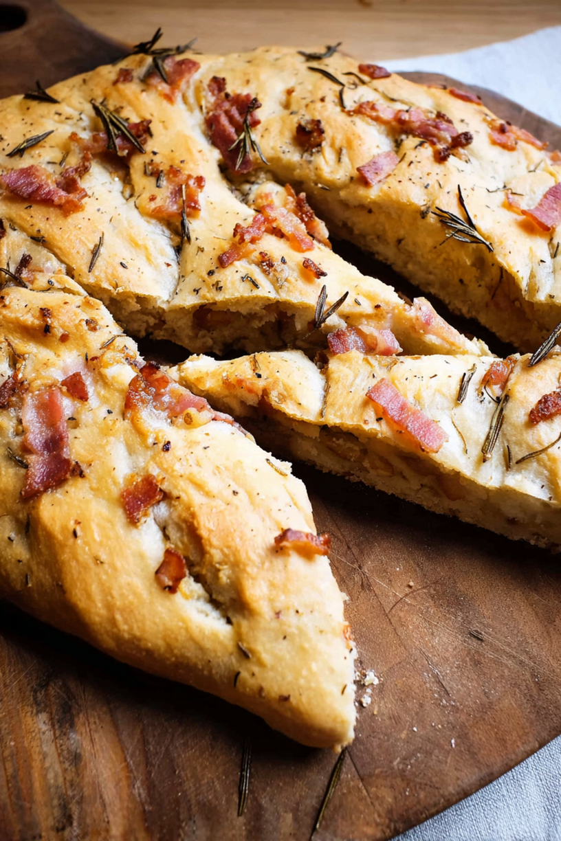 fougasse lardons romarin