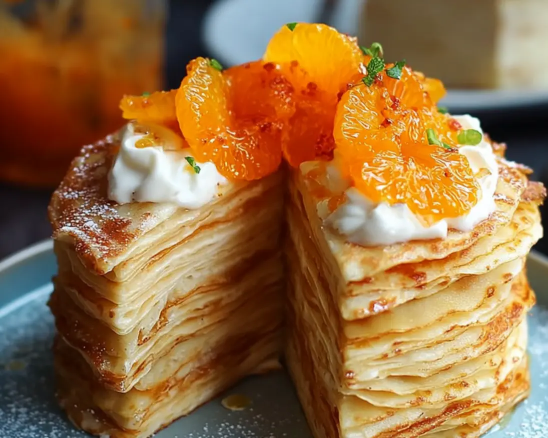 gâteau crêpes l'orange
