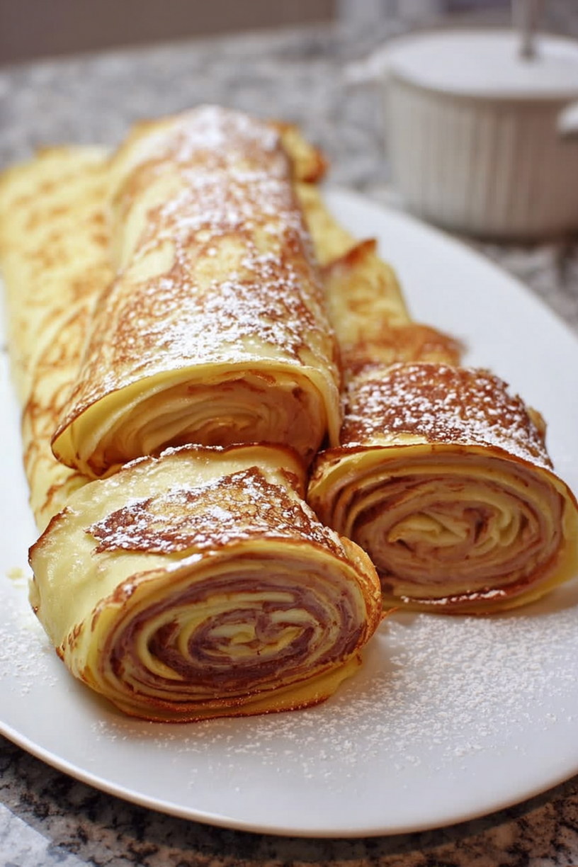 gâteau crêpes roulées