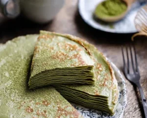 gâteau crêpes thé matcha