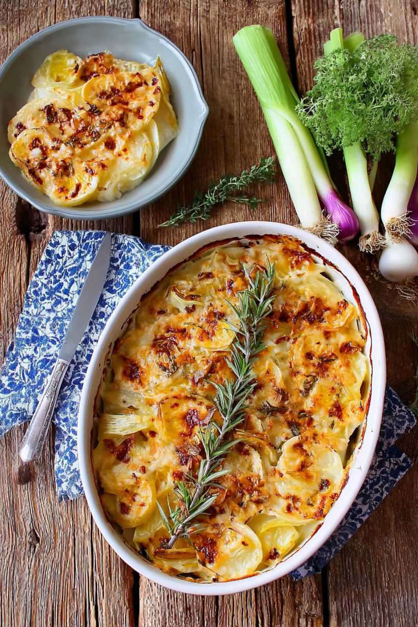 gratin crozets reblochon poireaux