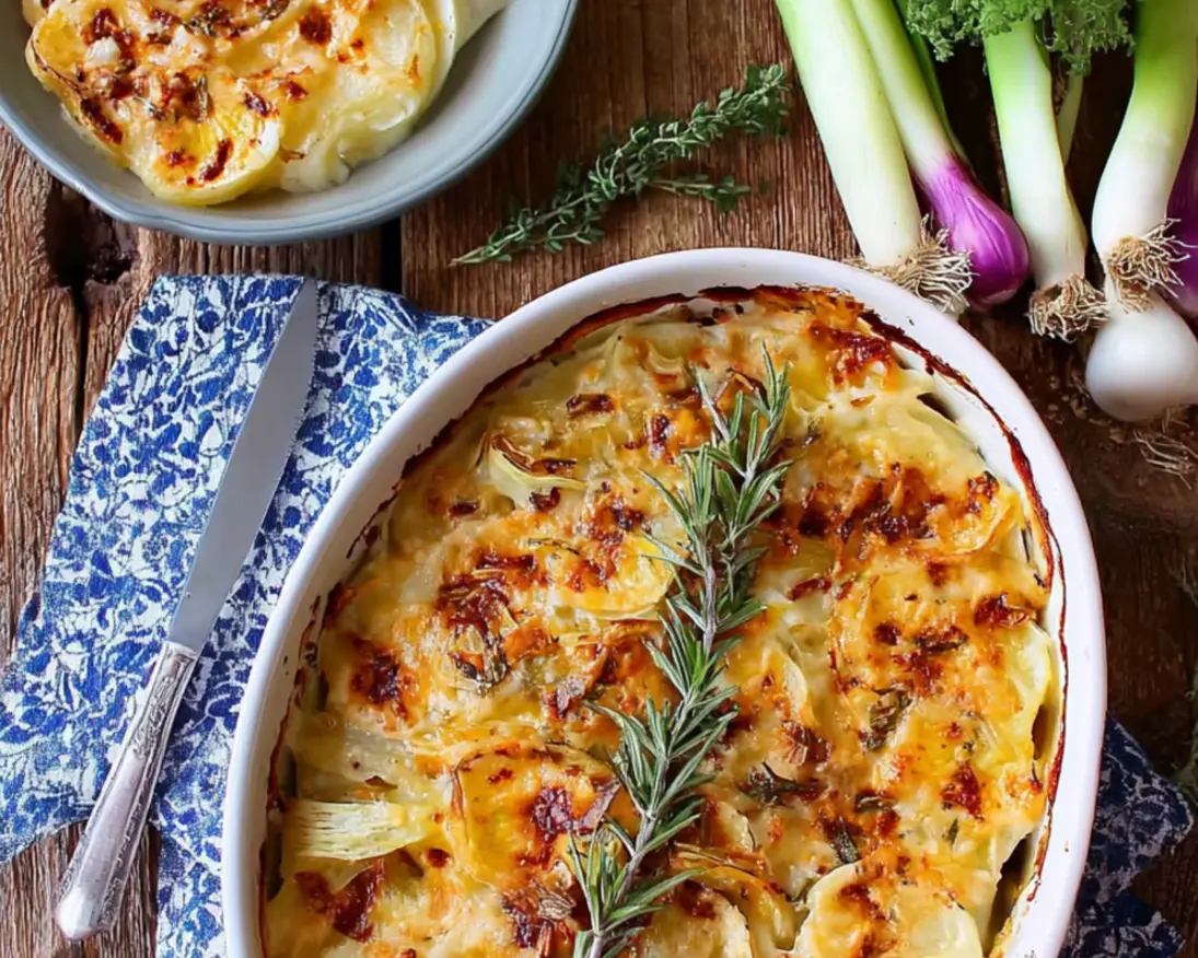 gratin crozets reblochon poireaux