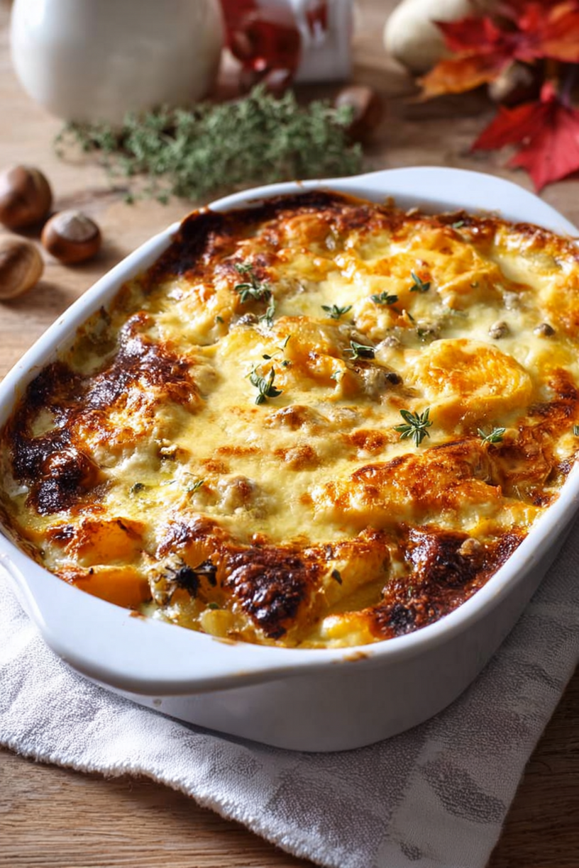 gratin potiron châtaignes