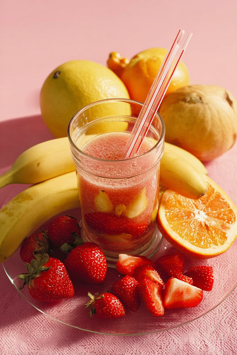 jus banane fraise agrumes