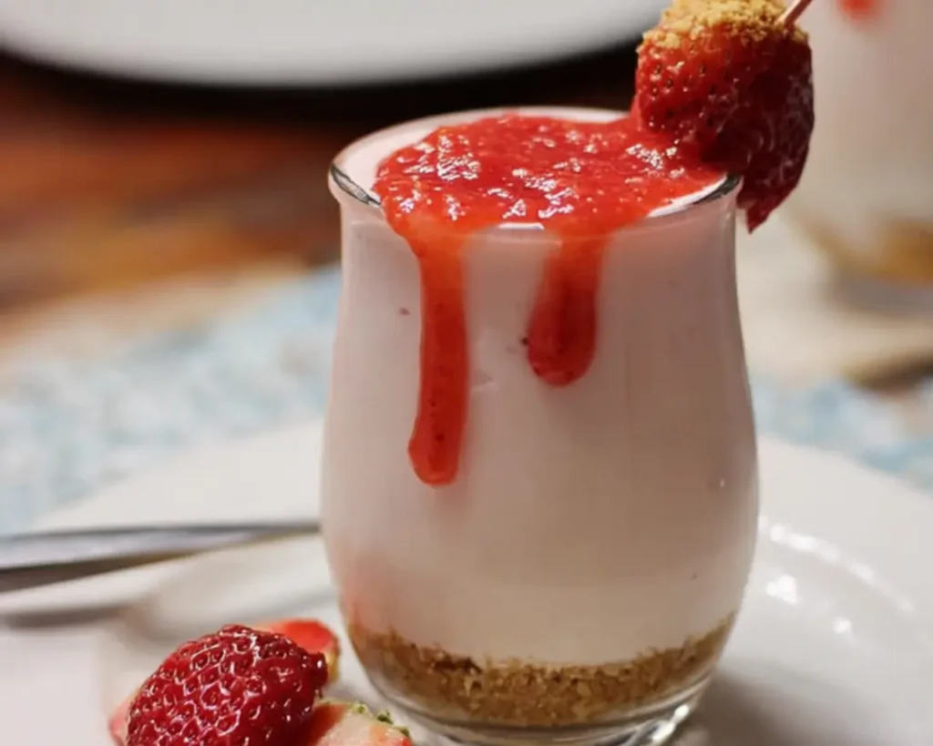 milkshake cheesecake fraise