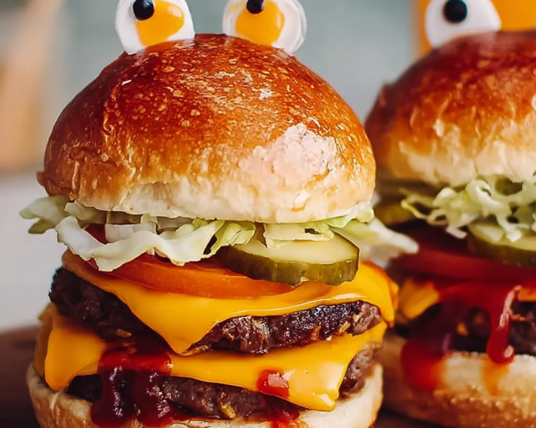 monster burgers cheddar
