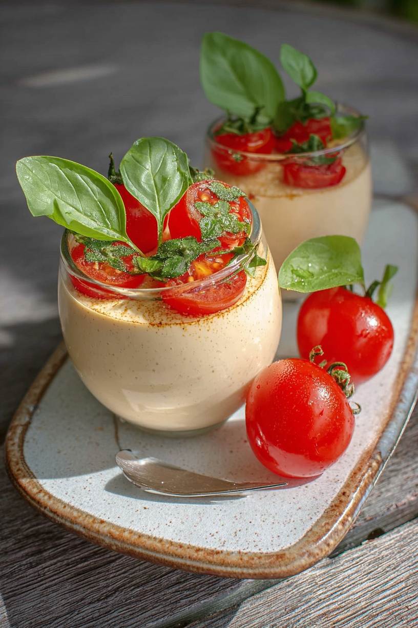 mousse tomate basilic