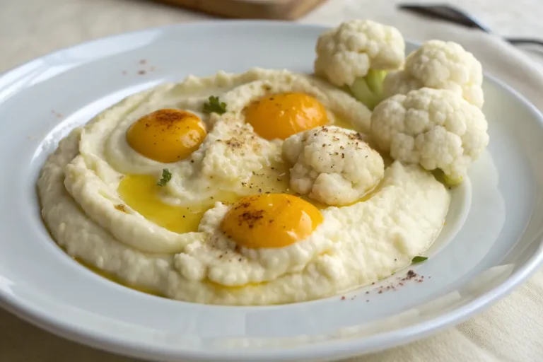 oeufs nid purée chou fleur