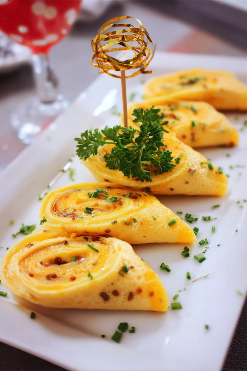 omelette roulée purée lentilles corail