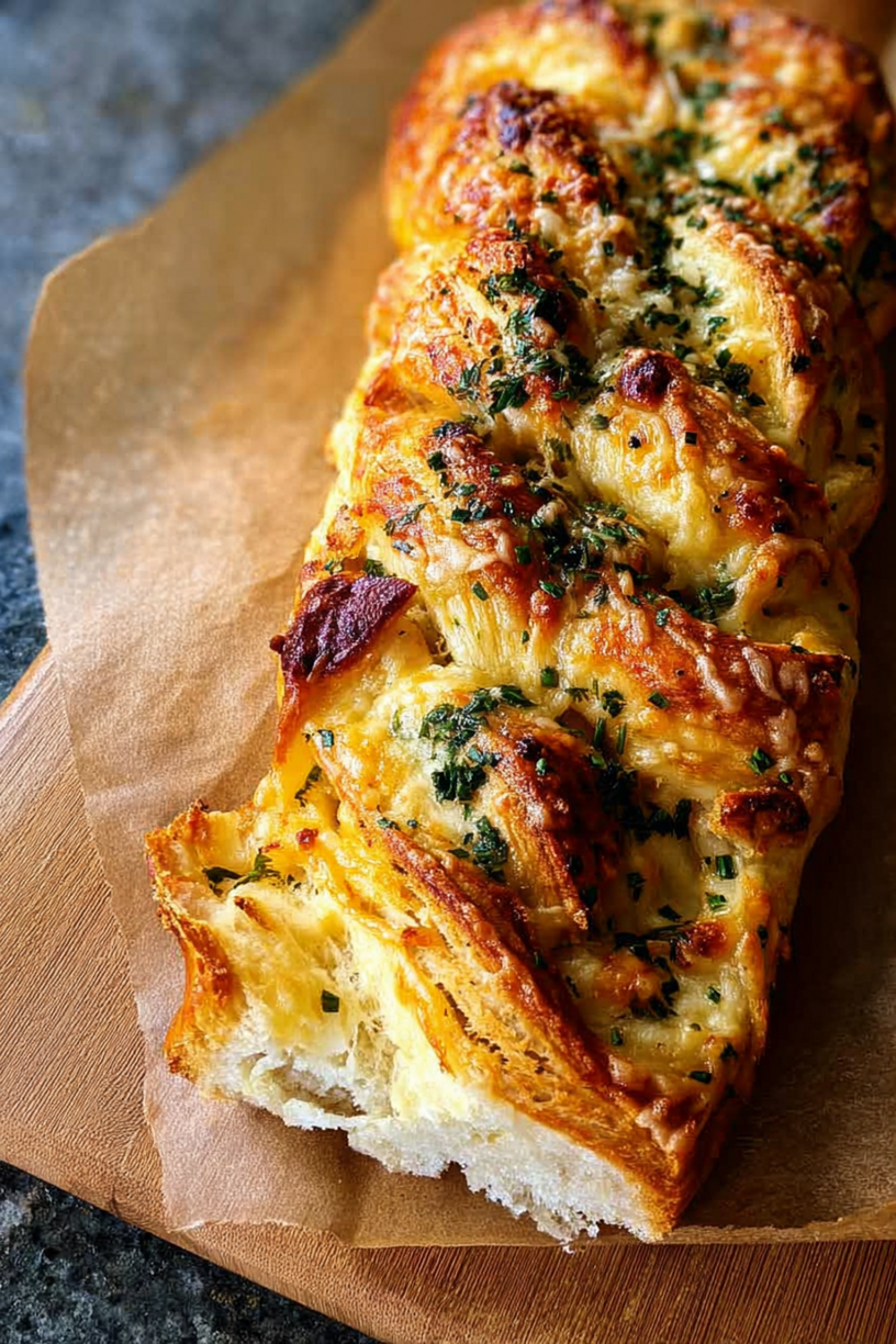 pain torsadé cheddar ciboulette