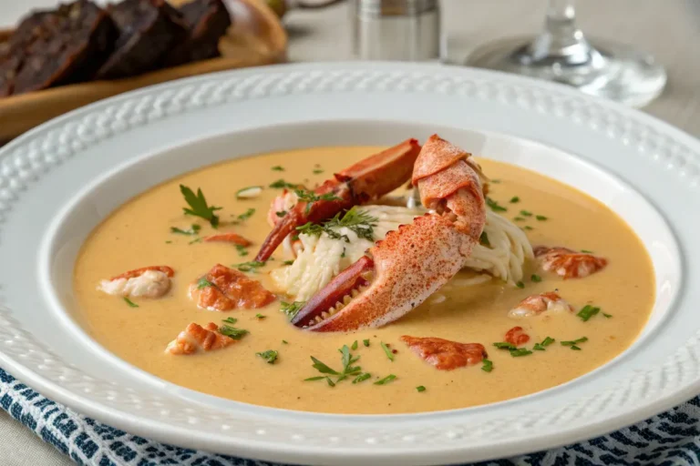 pannacotta bisque homard pinces crabe